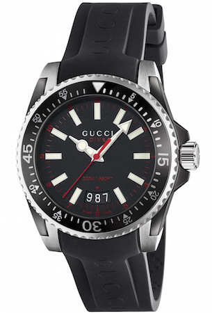 GUCCI hodinky Mod. DIVER LG BLACK&RED