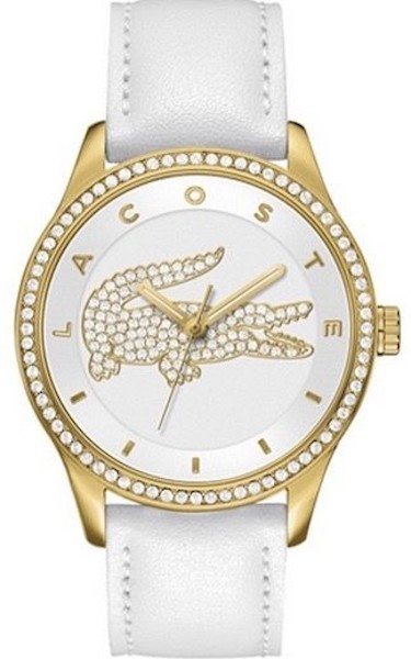 LACOSTE Mod. VICTORIA  S/S CASE LEATHER STRAP 40mm 3atm
