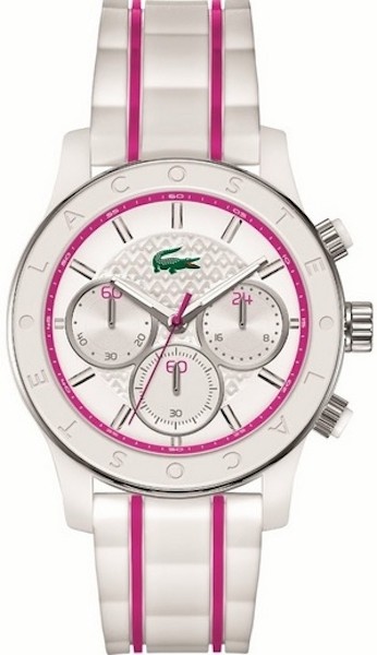 LACOSTE Mod. CHARLOTTE  S/S CASE RUBBER STRAP 40mm 20atm