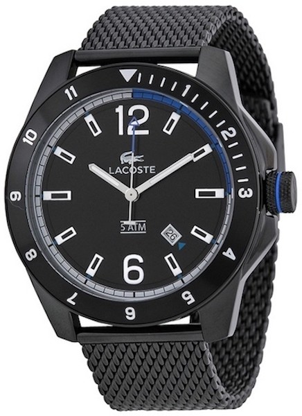 LACOSTE Mod. DURBAN QUARTZ S/S BLACK ION PLATED CASE  44mm wr 5atm