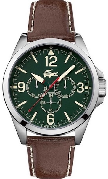 LACOSTE Mod. MONTREAL  S/S LEATHER STRAP44mm 5atm