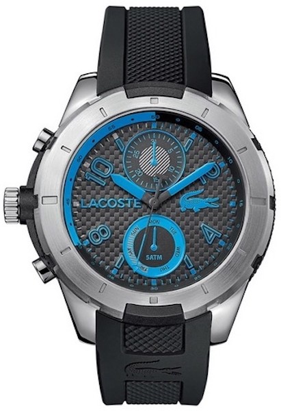 LACOSTE Mod. TONGA S/S CHRONO CASE RUBBER STRAP 44mm 5atm