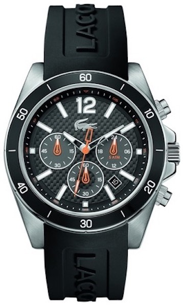 LACOSTE Mod. SEATTLE S/S CASE CHRONO RUBBER STRAP44mm 5atm