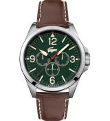 LACOSTE Mod. MONTREAL  S/S LEATHER STRAP44mm 5atm
